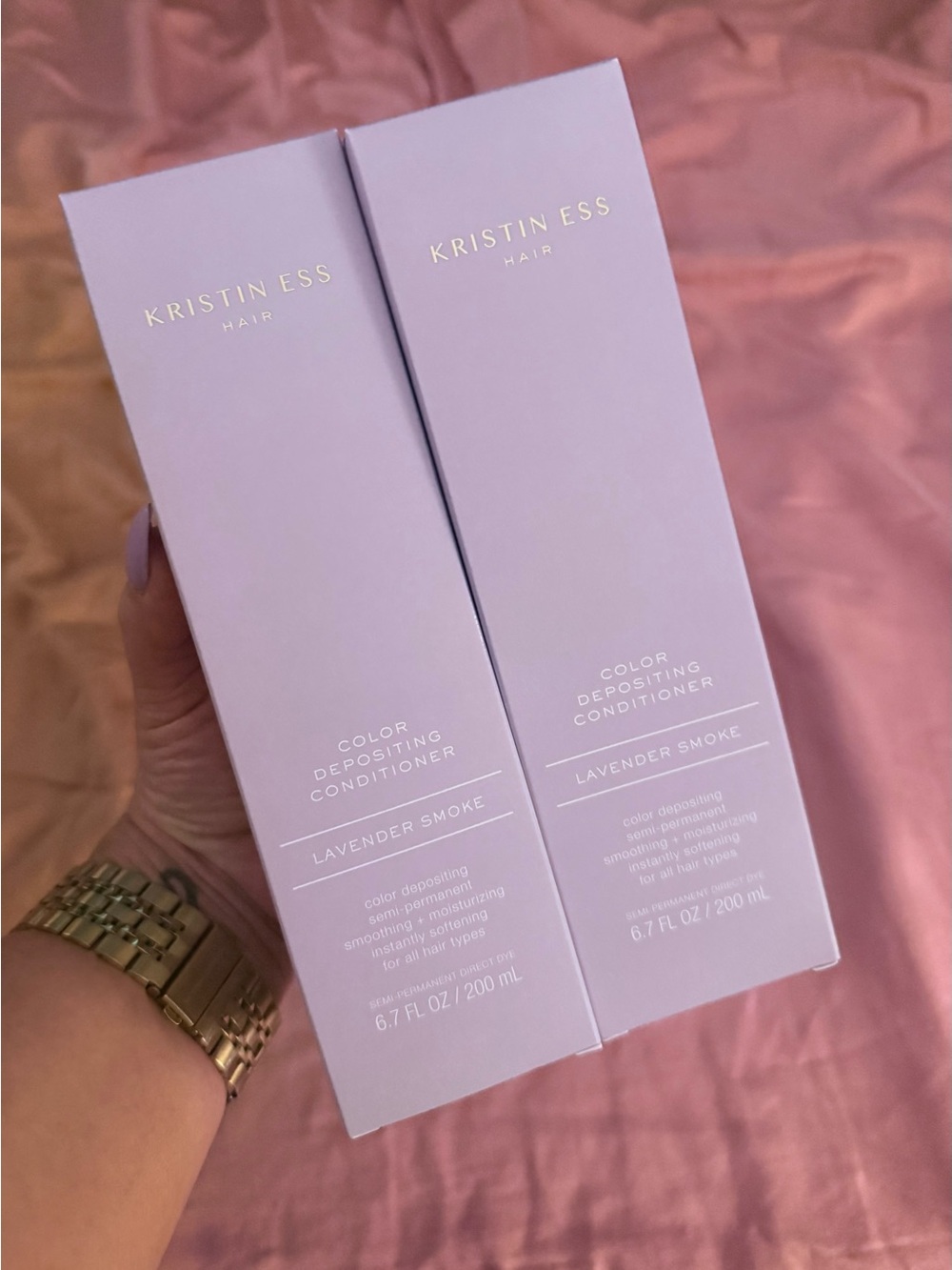 Kristin Ess Lavender Smoke Color Depositing Conditioner - Soft Lavender